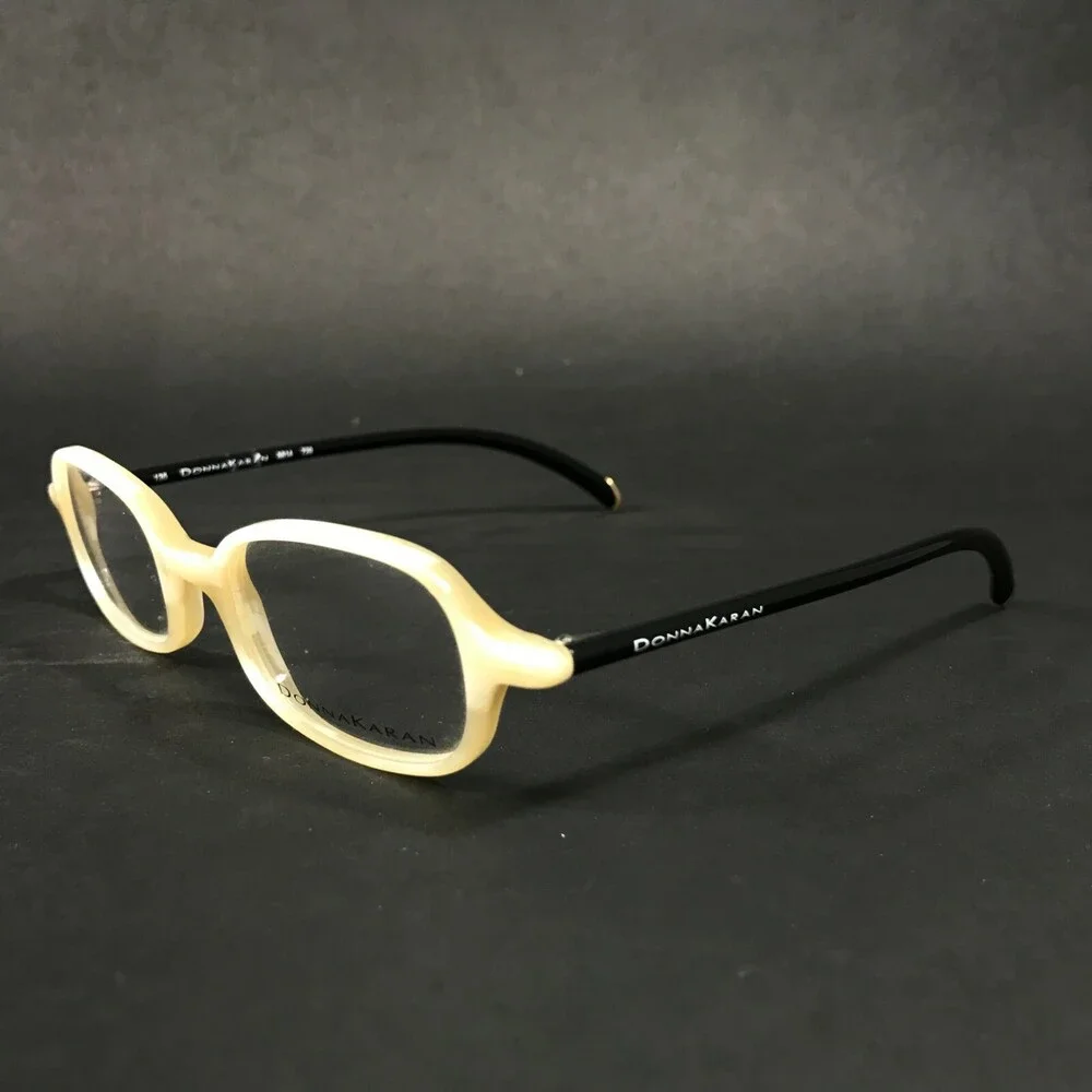 Donna Karan 8814 729 Eyeglasses Frames Ivory Black Rectangular 42-20-135